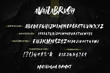 AvailaBrush Brush Font