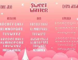 Sweet Winter - Layered Font Duo