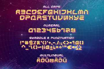 Cybersky - a Retro Futuristic Font