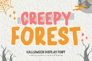 Creepy Forest - A Brush Display Font