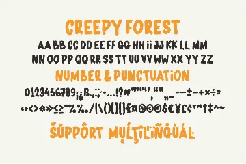 Creepy Forest - A Brush Display Font