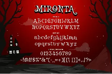 Mironta Halloween Font