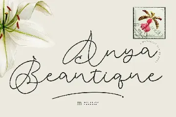 Anya Beautique | A Monoline Script Font