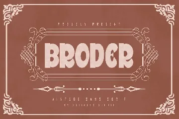 Broder - Vintage sans serif font