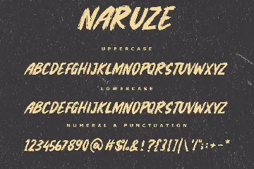 Naruze - The Real Brush Font