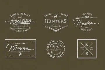 Bullstander 6 Font Set Signature Monoline