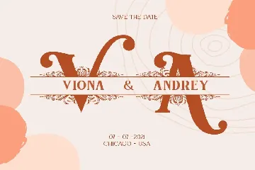 Mellica Split Monogram Font