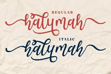 Halymah Script Font