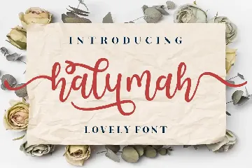 Halymah Script Font