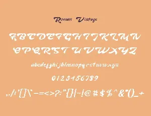 RomanVintage font