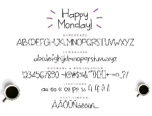 Happy Monday font