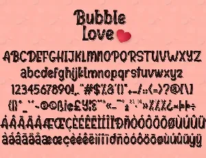 Bubble Love font