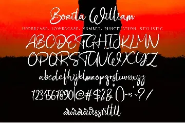 Bonita William font