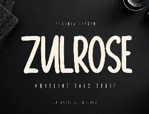 Zulrose - Monoline Sans Serif Font