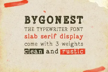 Bygonest - Old Typewriter Font