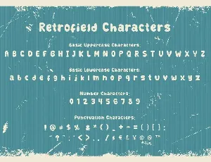 Retrofield - Funky Old Vintage Retro Font