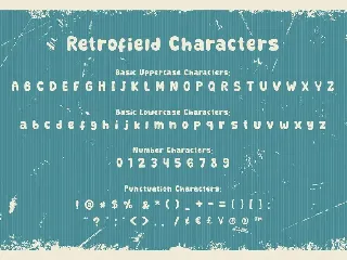 Retrofield - Funky Old Vintage Retro Font