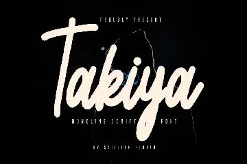 Takiya - Monoline Script Font