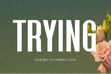 Trying - Modern Condensed Sans font