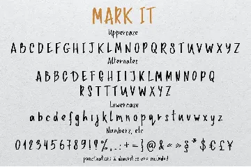 MARK IT handwritten marker typeface font