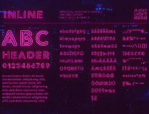 Retro Neon Font - Inline Style