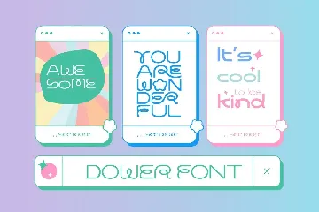 Dower - Playful decorative display Font