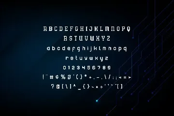 Rytech - Technology Digital Display Font