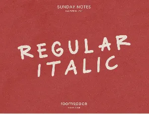 Sunday Notes font