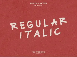 Sunday Notes font