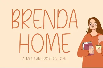 Brenda Home A Tall Handwritten font