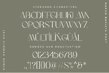 Maron Barista font