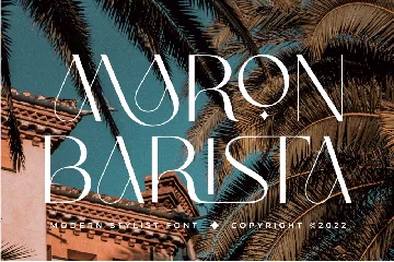 Maron Barista font