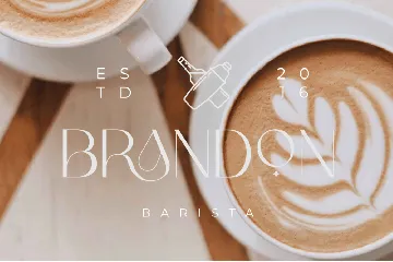 Maron Barista font