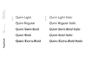 Quinn - A minimal sans serif font