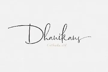 Dhanikans Signature font