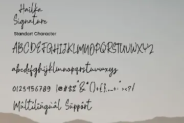 Hailka Signature font