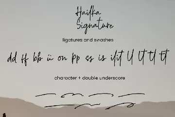 Hailka Signature font