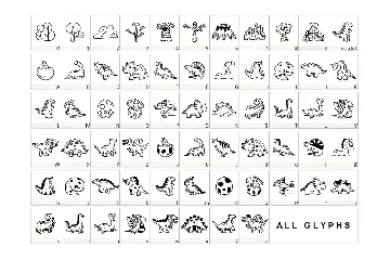 Dinosaurus Dingbat font