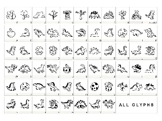 Dinosaurus Dingbat font