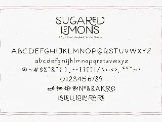 Sugared Lemons Typeface font