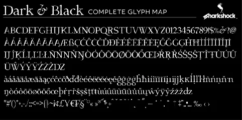 Dark & Black font