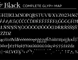 Dark & Black font