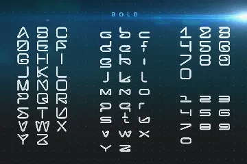 LineTech futuristic technology font