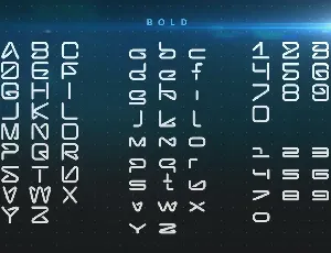 LineTech futuristic technology font