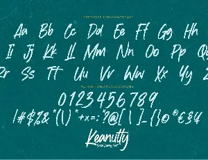 Keanutty - Brush Display Font