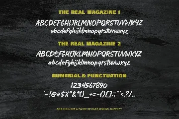 The Real Magazine font