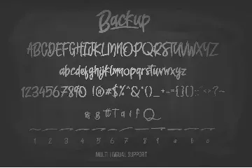 Backup Typeface font