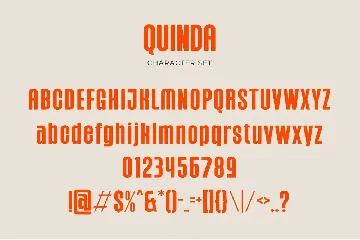 Quinda - Modern Condensed Sans Serif font