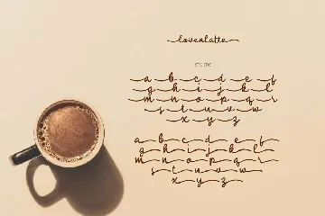 Loven Latte - Handwriting Type font