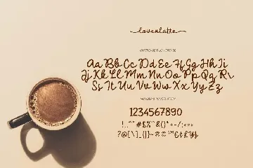 Loven Latte - Handwriting Type font